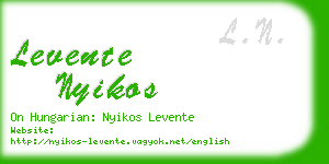 levente nyikos business card